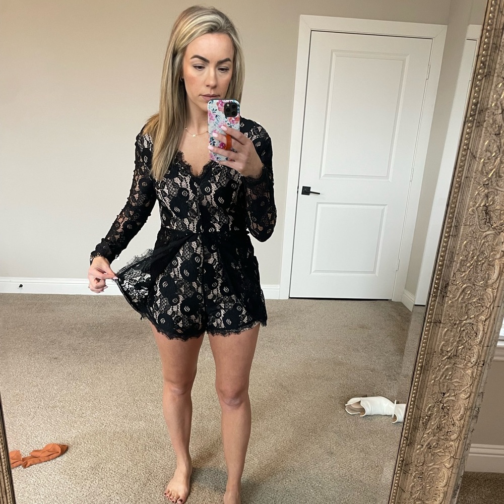 Black Lace Romper